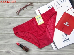 QUẦN SAKI BÔNG ÉP 277 - BLOCK 5 CÁI -  MÀU ĐỎ